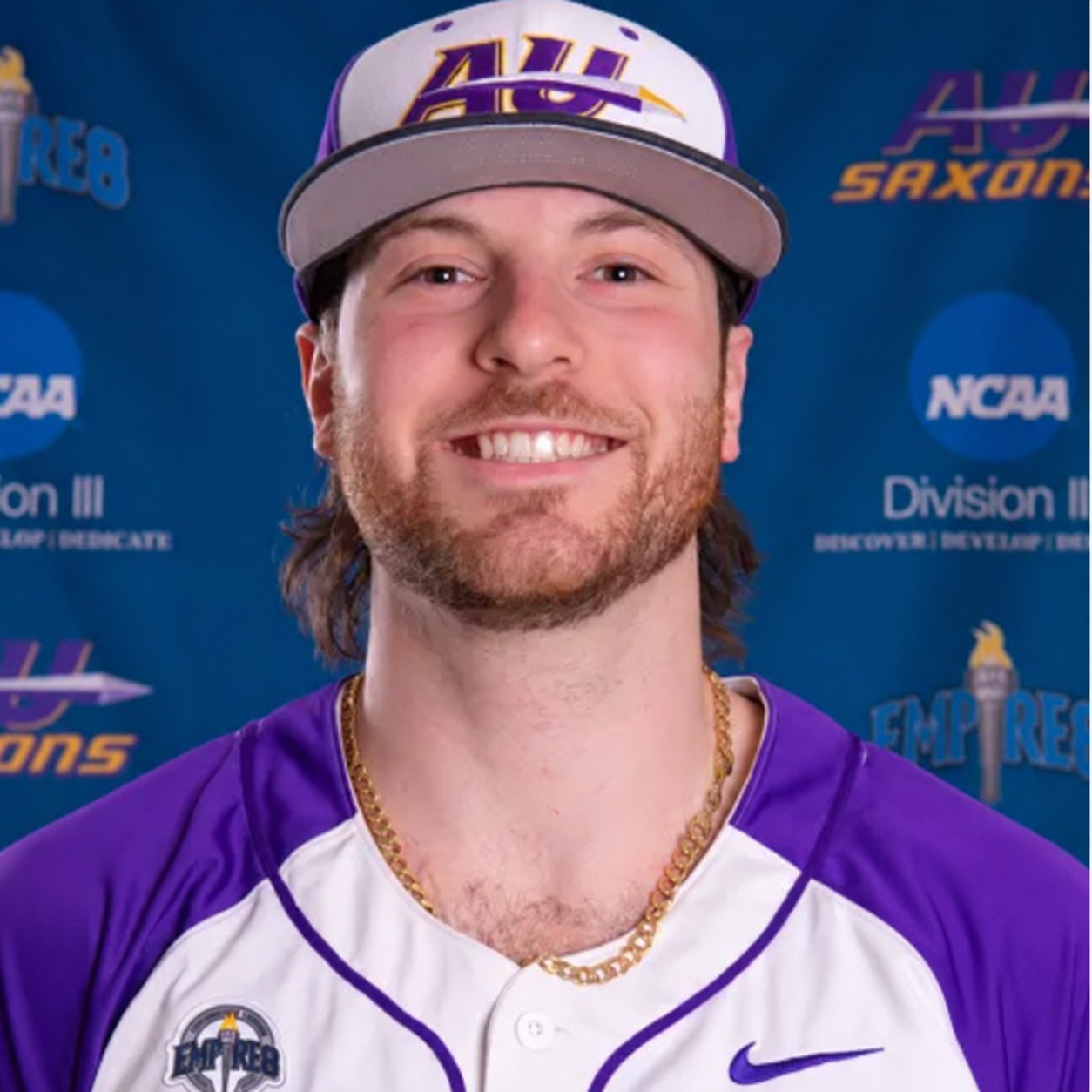 Jeff Petrozzini in his Alfred University baseball uniform